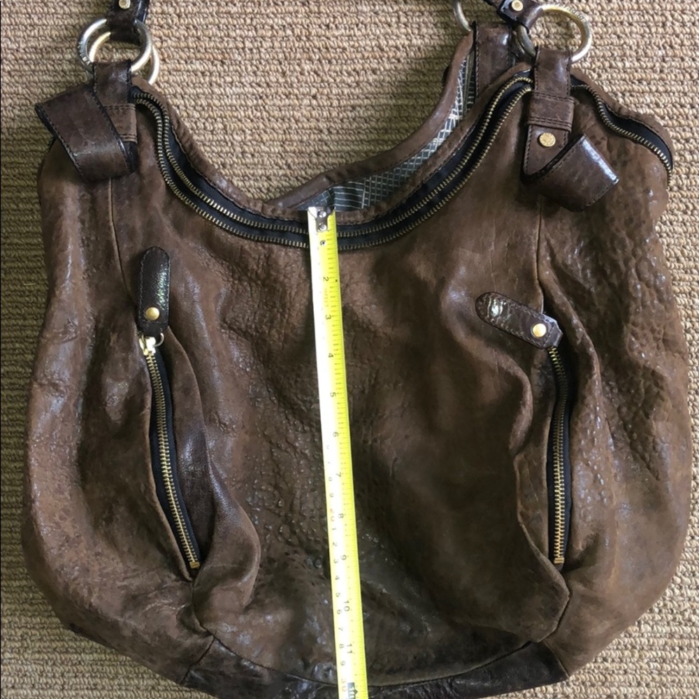 Brown leather boho bag